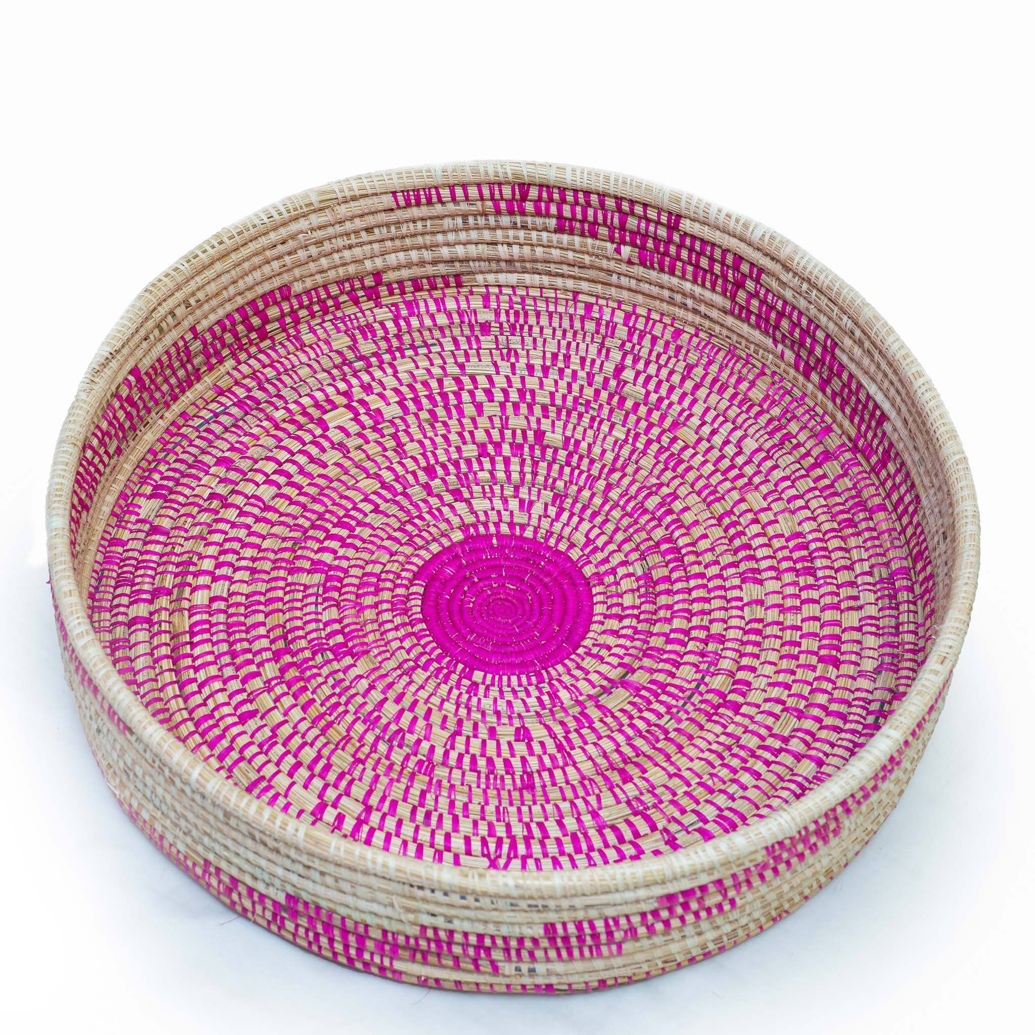 A beautifully handwoven Nairobi bowl showcasing vibrant colors and authentic African design, perfect for home decor and storage.