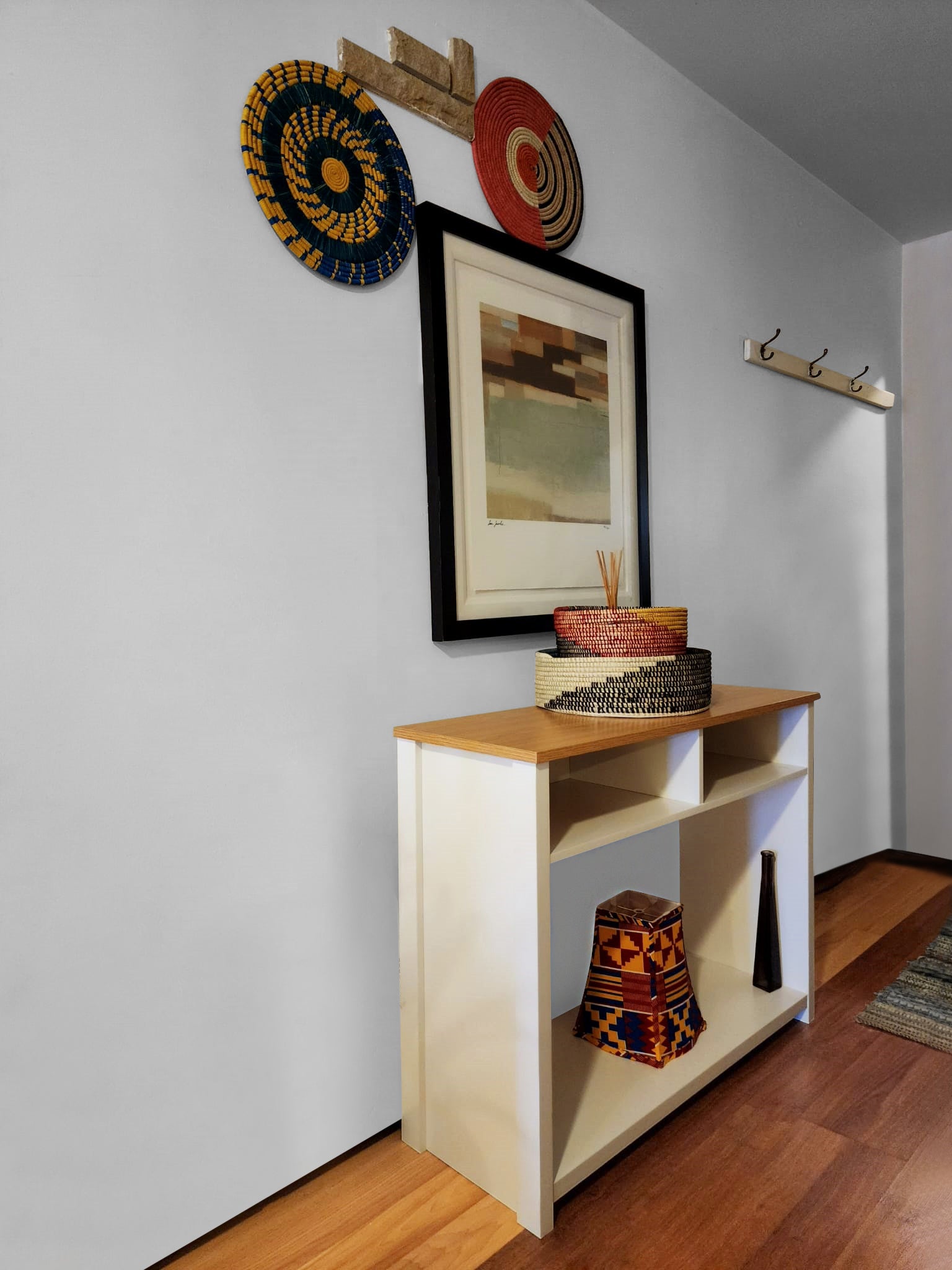 A beautifully handwoven Nairobi bowl showcasing vibrant colors and authentic African design, perfect for home decor and storage.