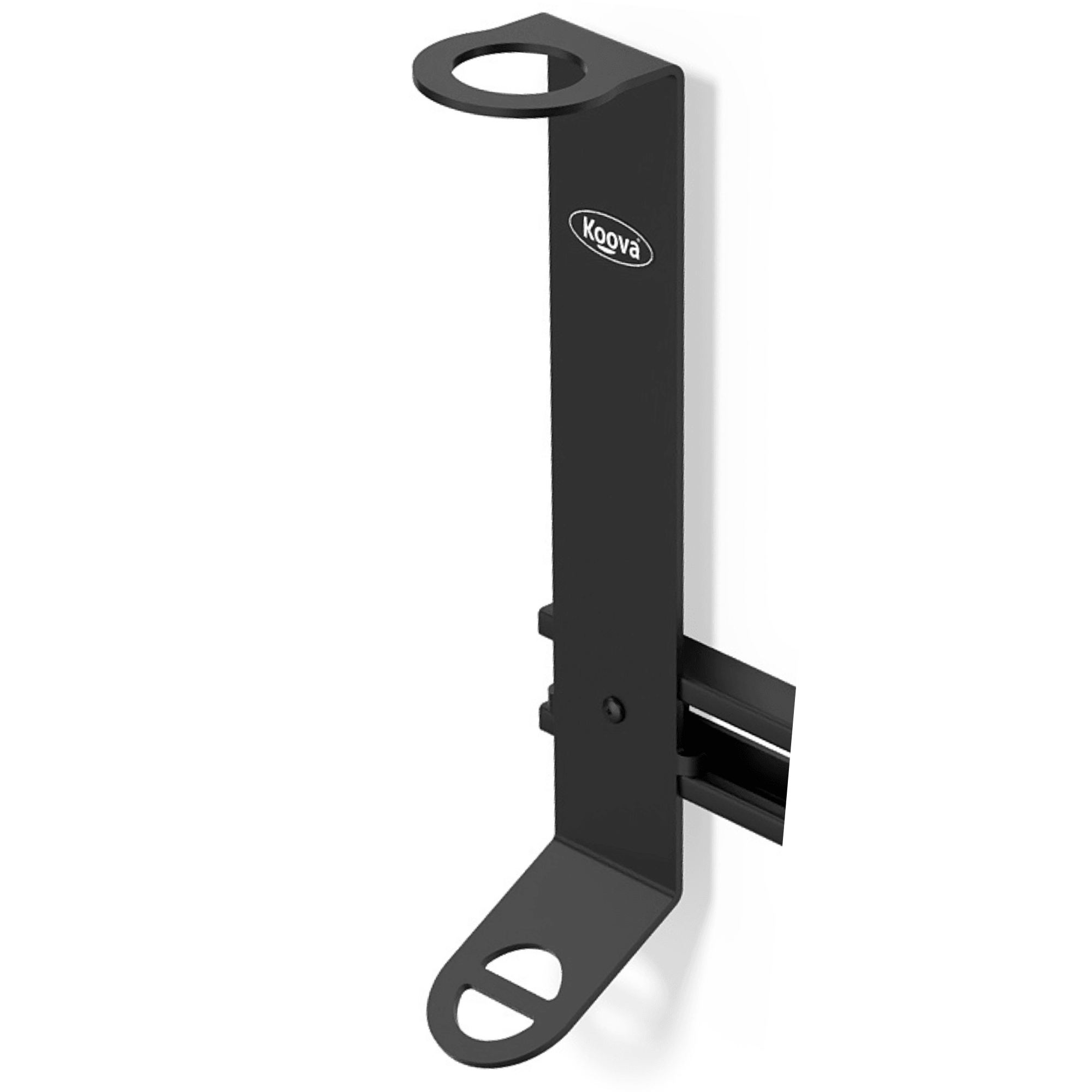 Offshore Fishing Rod Holder Attachment for Koova Strut, featuring a sturdy bracket and mounting hardware, designed to keep fishing rods off the floor.