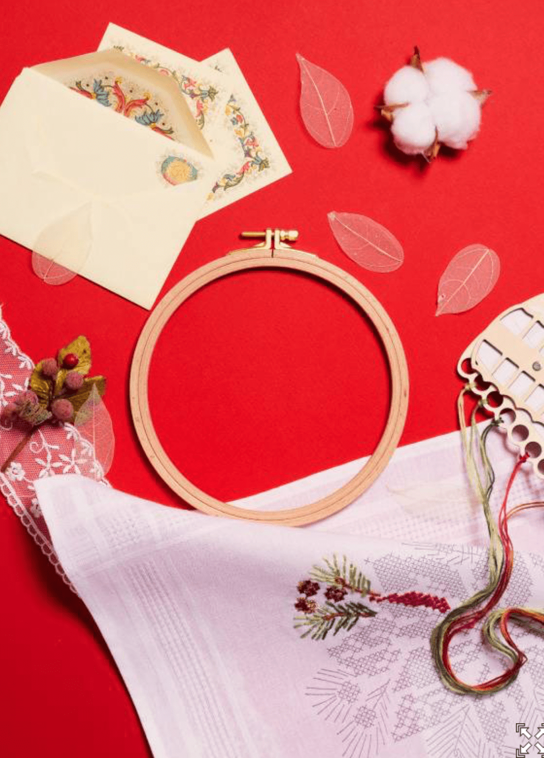 Nurge 8mm Screwed Wooden Embroidery Hoop made from beech wood with brass fittings, showcasing its smooth finish and elegant design.