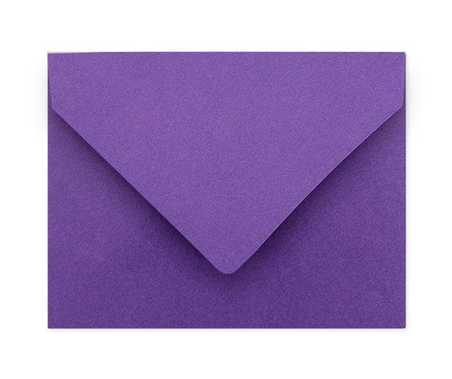 A box of A2 violet envelopes with a soft texture, showcasing their elegant design and vibrant color.