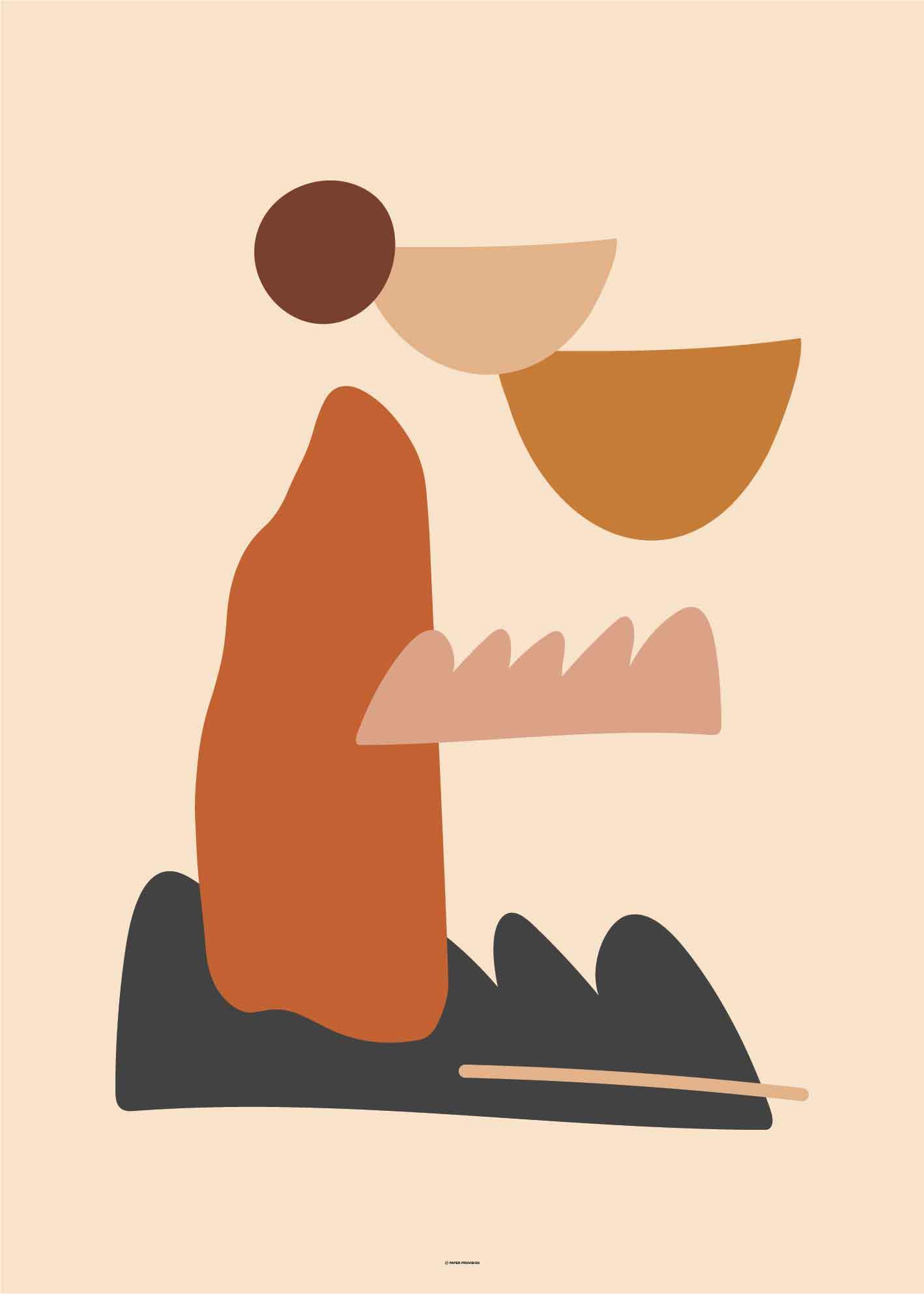 Abstract Organic Composition IX print showcasing vibrant colors and intricate designs, perfect for home or office decor.