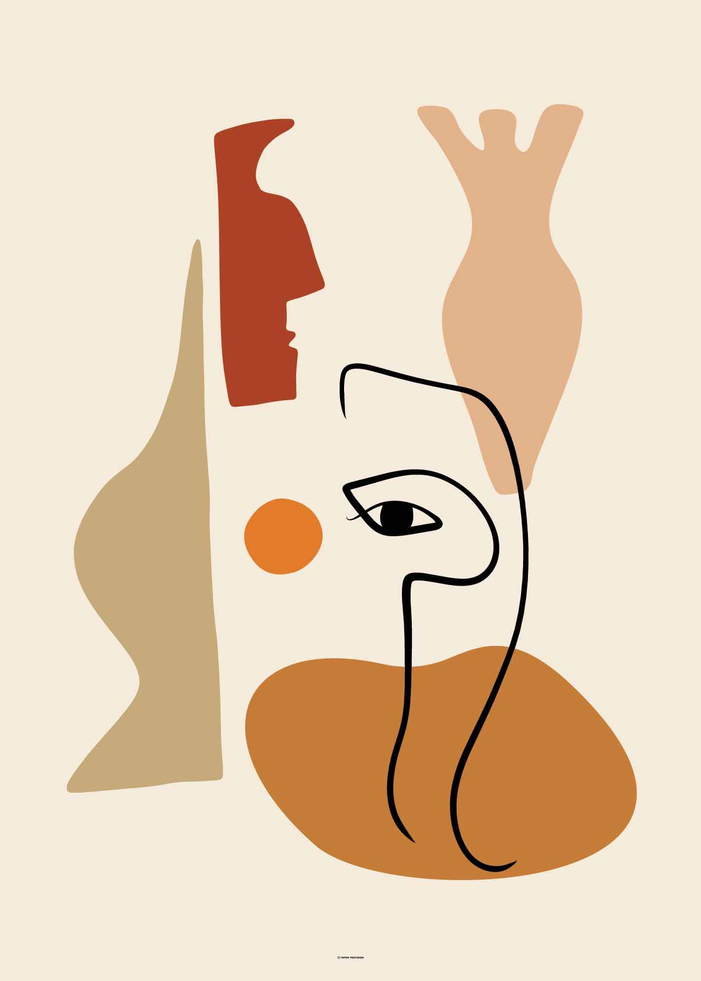 Abstract Organic Doodles I artwork printed on high-quality stock, featuring intricate designs and vibrant colors.