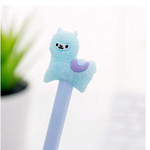 A colorful Adorable Alpaca Gel Ink Pen featuring a cute alpaca topper, designed for smooth writing and detailed notes.