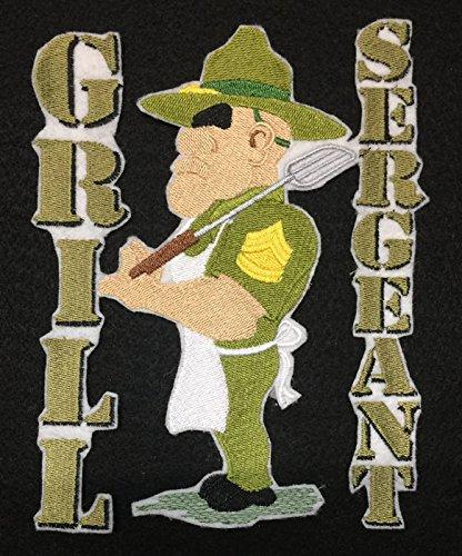 Grill Sergeant No. 2 embroidered patch featuring a detailed portrait, perfect for iron-on or sewing onto garments.
