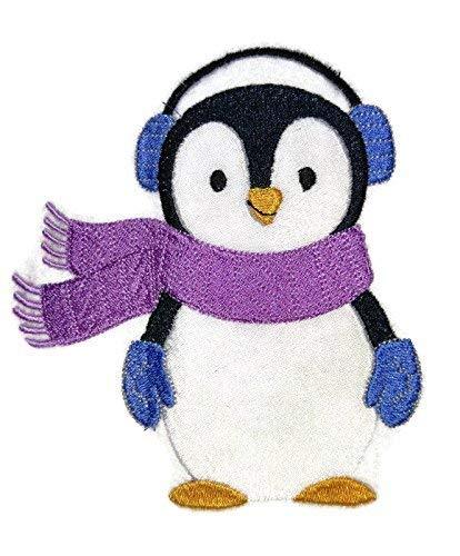 Baby Patchwork Pals Penguin embroidered patch, showcasing vibrant colors and intricate stitching, perfect for iron-on or sewing applications.