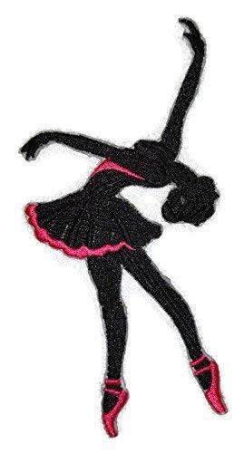 Ballet Right Posture Silhouette embroidered patch showcasing a dancer in perfect posture, ideal for iron-on or sewing applications.