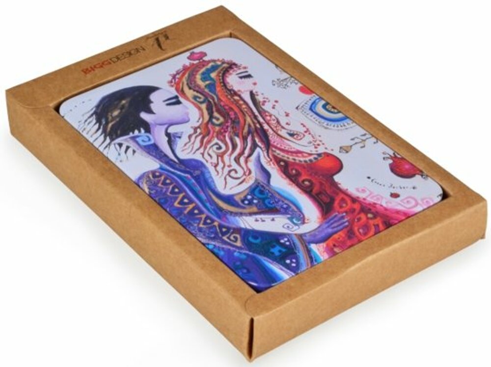 Biggdesign Notizbuch mit Hardcover, gestreiften Blättern und buntem Design, ideal für Notizen und Planung.