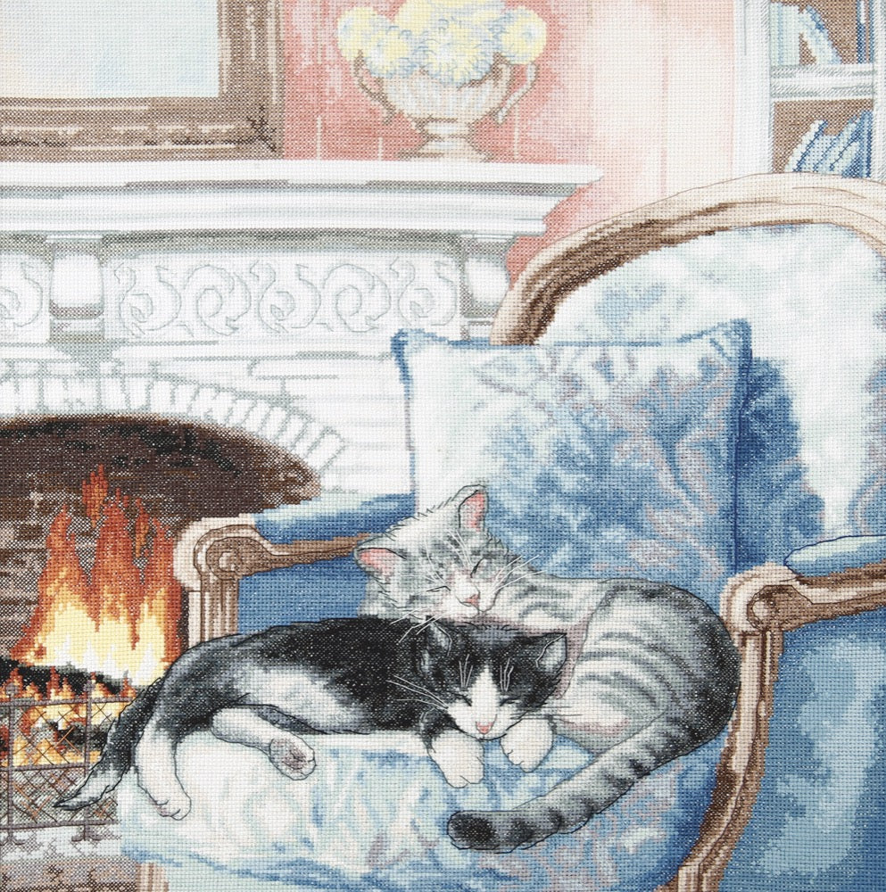 BT-237C Counted Cross Stitch Kit featuring 'Sweet Dreams' design with colorful threads and Aida canvas.