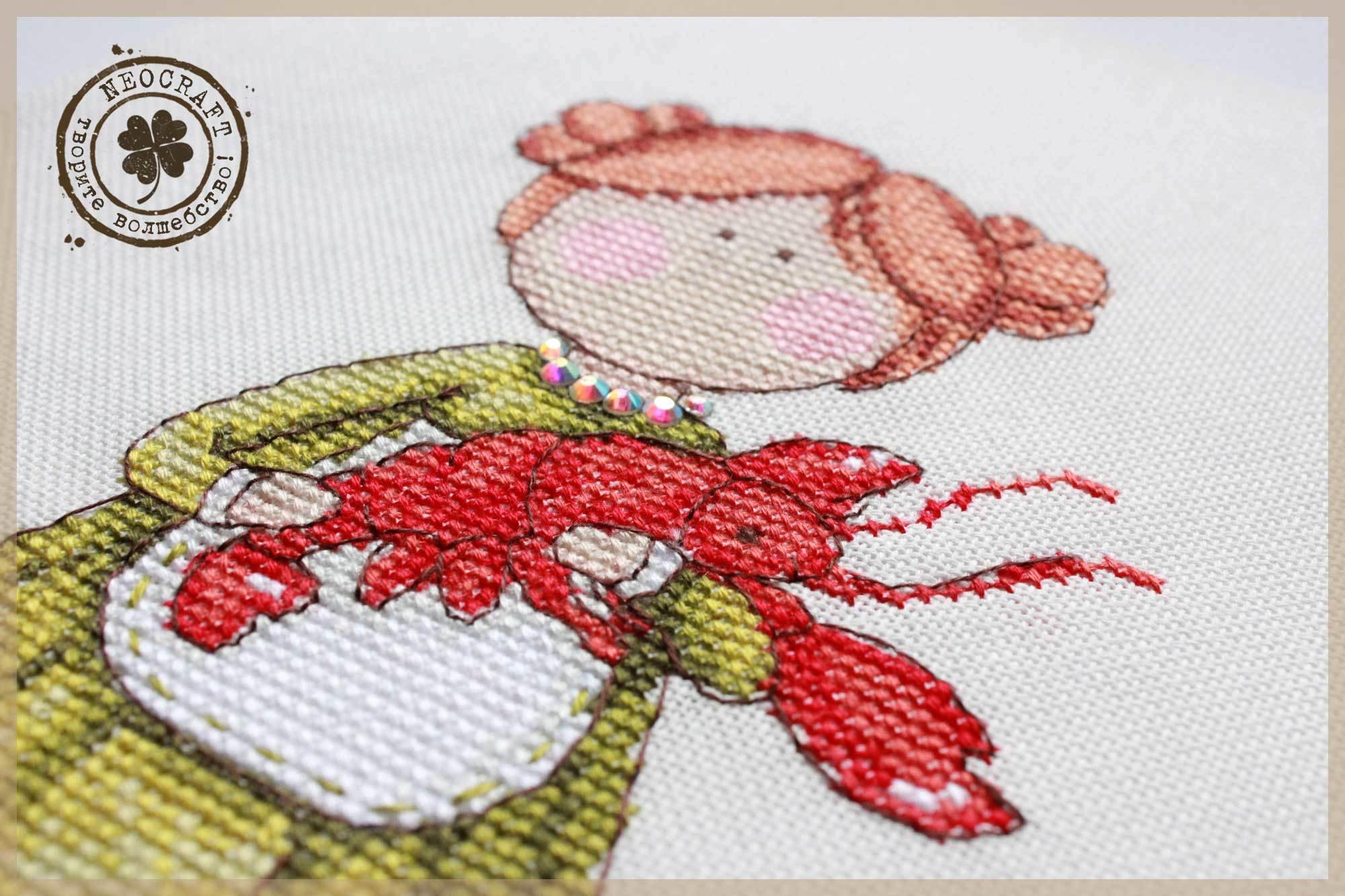 Cancer GR-07 Counted Cross-Stitch Kit featuring quality materials and vibrant threads.