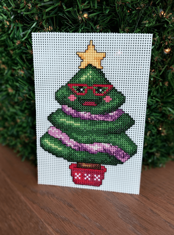 Christmas Toys 120CS Counted Cross-Stitch Kit featuring vibrant colors and included materials for holiday crafting.