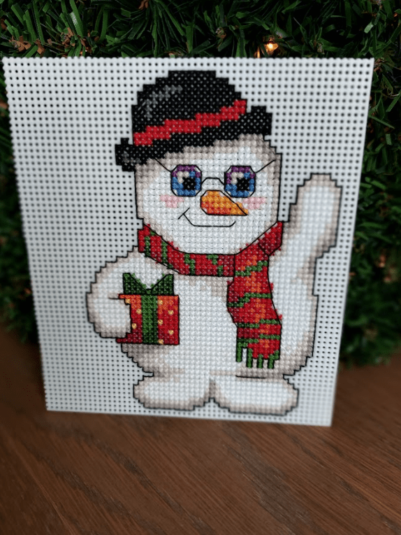 Christmas Toys 120CS Counted Cross-Stitch Kit featuring vibrant colors and included materials for holiday crafting.