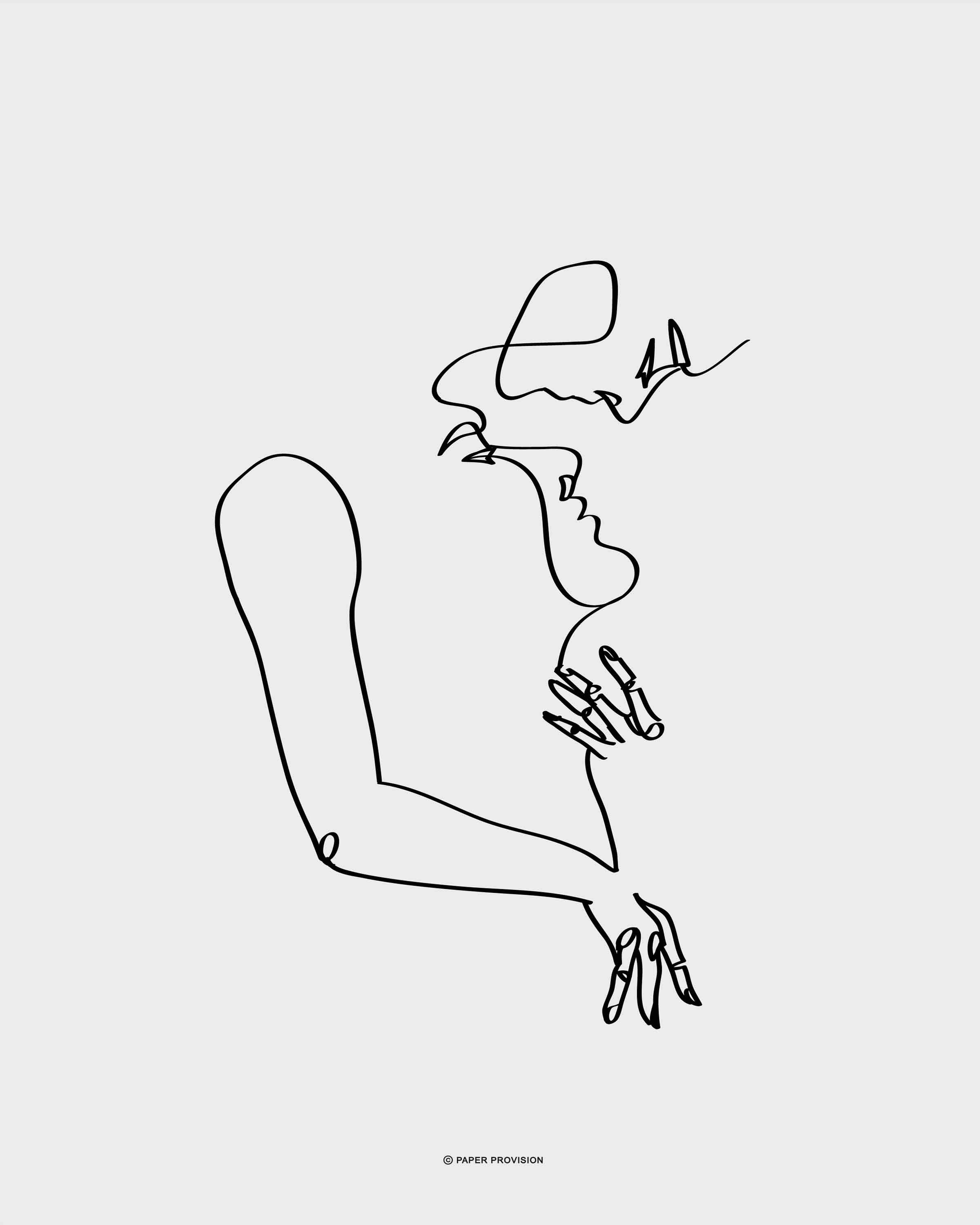 Connection (Blanc) art print showcasing elegant design on premium quality stock.