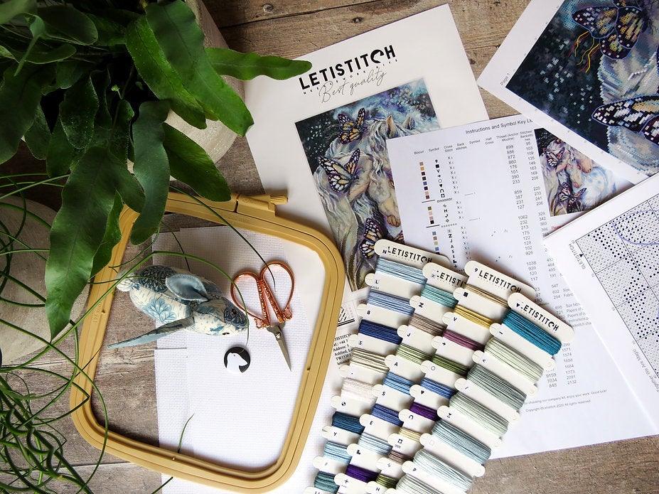 Counted Cross Stitch Kit Together We Are Magic Leti950 featuring vibrant threads and canvas.