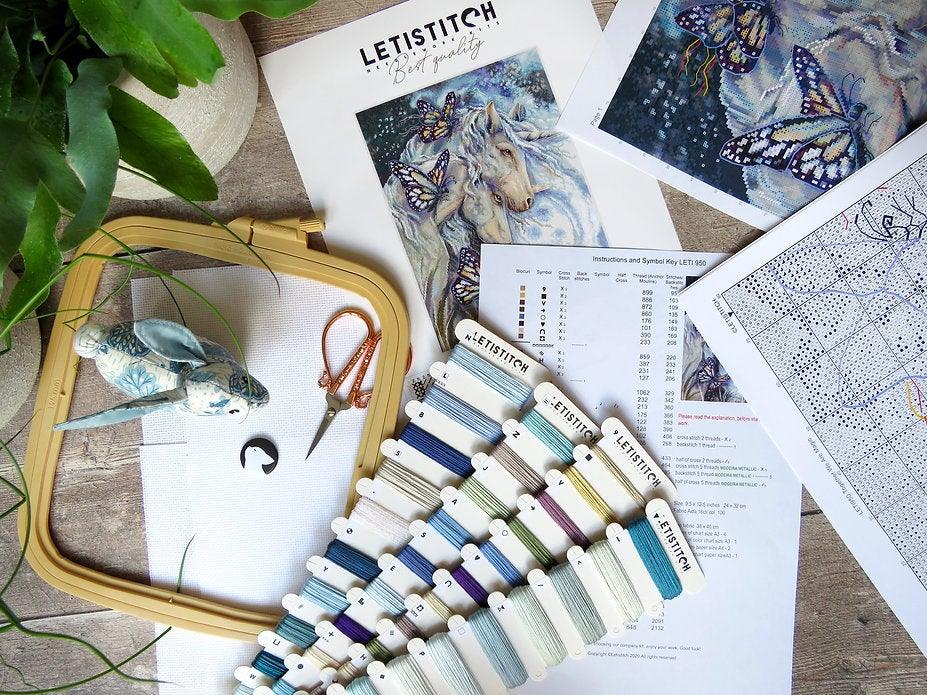 Counted Cross Stitch Kit Together We Are Magic Leti950 featuring vibrant threads and canvas.