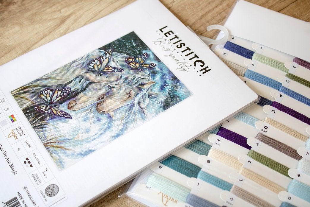 Counted Cross Stitch Kit Together We Are Magic Leti950 featuring vibrant threads and canvas.