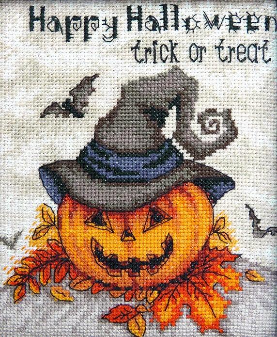 Counted Cross Stitch Kit Trick or Treat Leti956 featuring vibrant colors and Halloween-themed design.