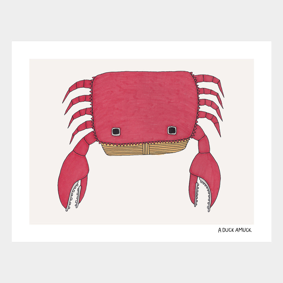 Crab (Alimango) #3 art print by Erwin Ong, featuring vibrant colors and intricate details, ready to frame.
