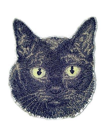 Custom embroidered patch featuring a detailed Burmese cat face design, suitable for iron-on or sew application.