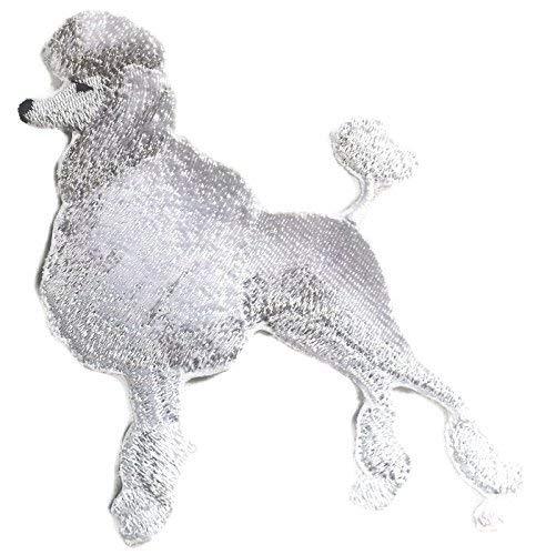 Custom embroidered patch featuring a detailed Poodle design, suitable for iron-on or sew-on application.