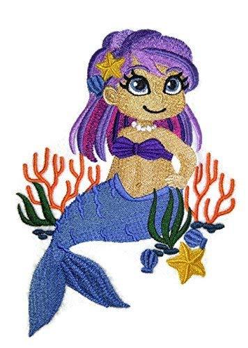 Custom Under The Sea Sweetheart Embroidery Patch featuring vibrant colors and intricate design, suitable for iron-on or sew-on applications.