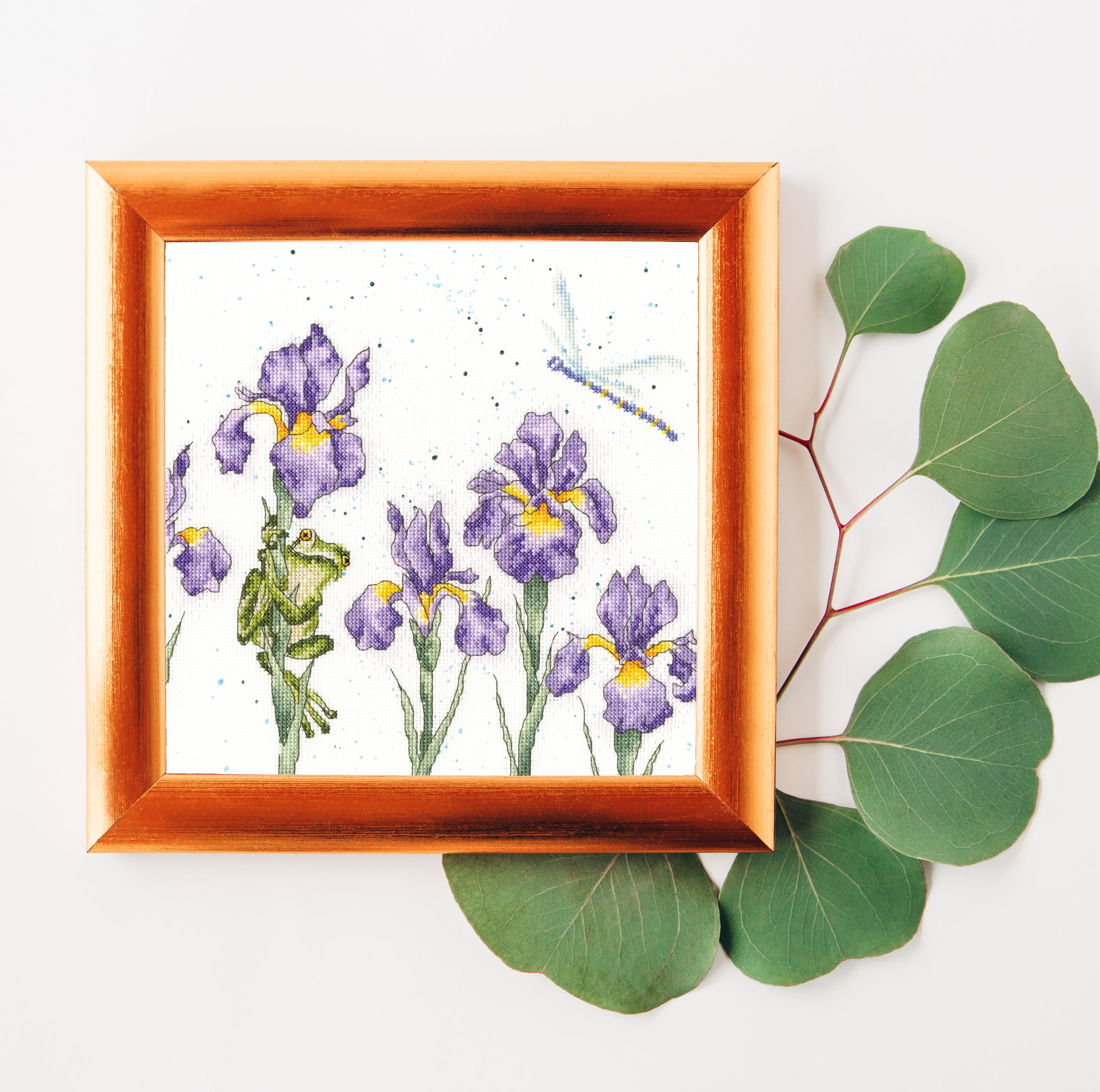 Damsels And Dragons XHD97 Counted Cross Stitch Kit featuring colorful threads and Aida fabric.