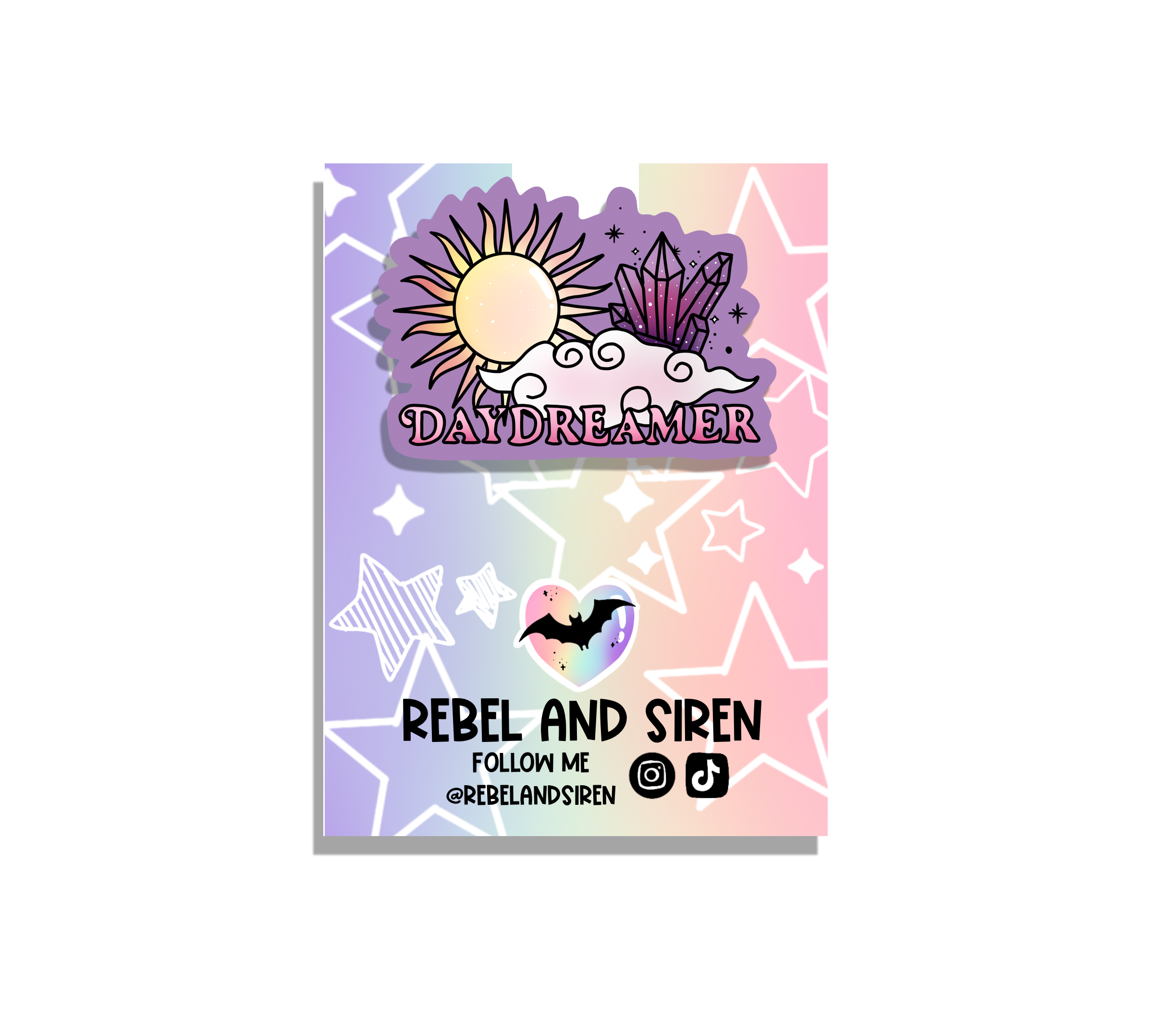 Daydreamer Magnetic Bookmark featuring a whimsical design, measuring 3 inches wide by 2 inches tall, with strong magnets for secure page holding.