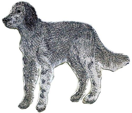 English Setter(Belton) embroidery patch, 4.5 inches, featuring detailed stitching and vibrant colors, suitable for iron-on or sew-on application.