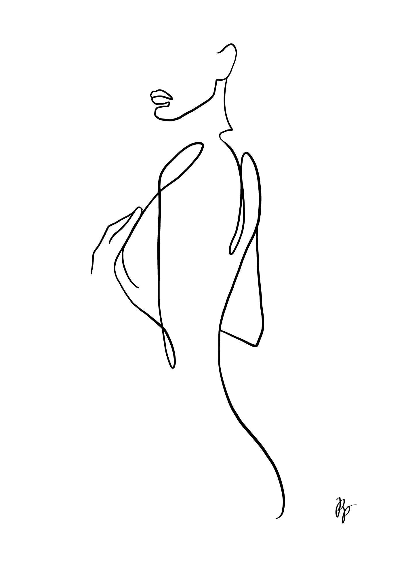 A beautifully printed artwork from the Feminine Line, showcasing vibrant colors and intricate details, perfect for home decor.