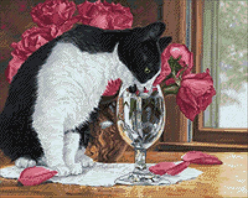 Fresh Water CS2564 diamond painting kit with tools and pre-sorted acrylic diamonds, showcasing a vibrant design.