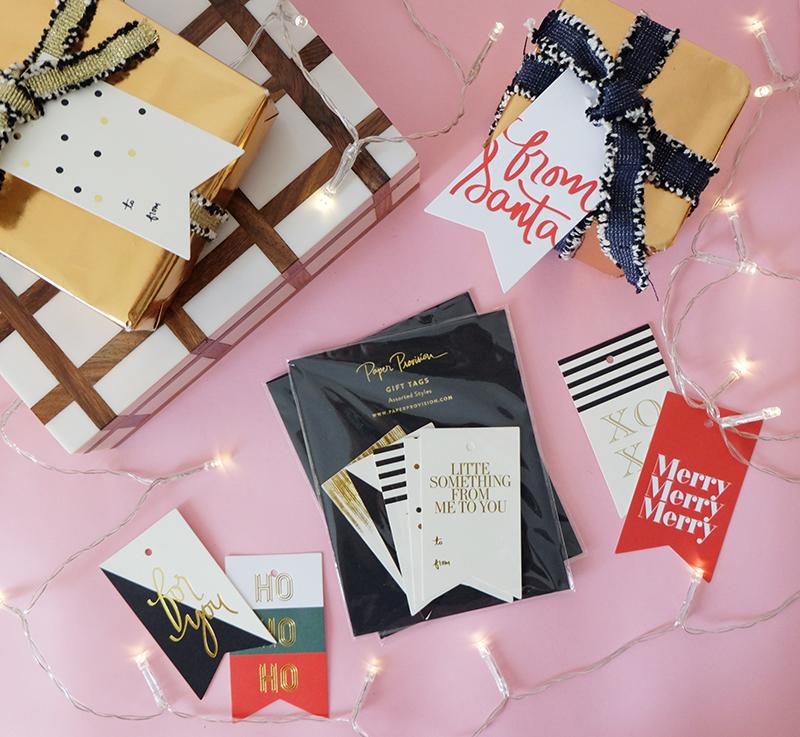 From Me To You Single Tag with gold foil accents and flag shape, perfect for gift wrapping.
