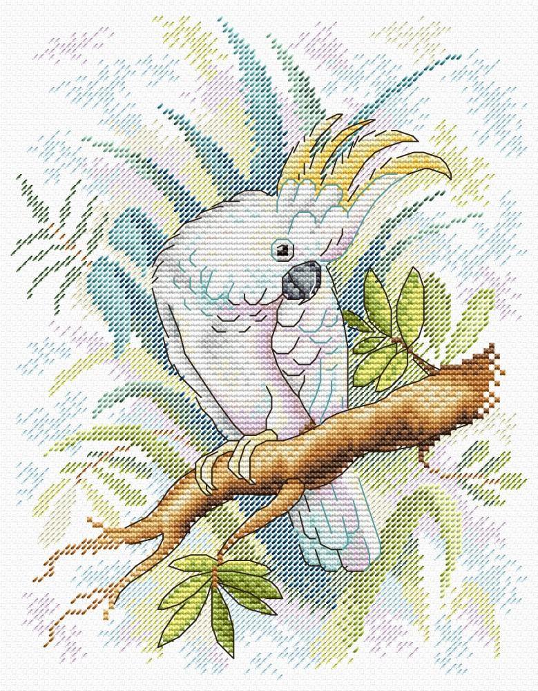 From the Jungle SM-200 Counted Cross Stitch Kit featuring colorful threads and AIDA canvas.
