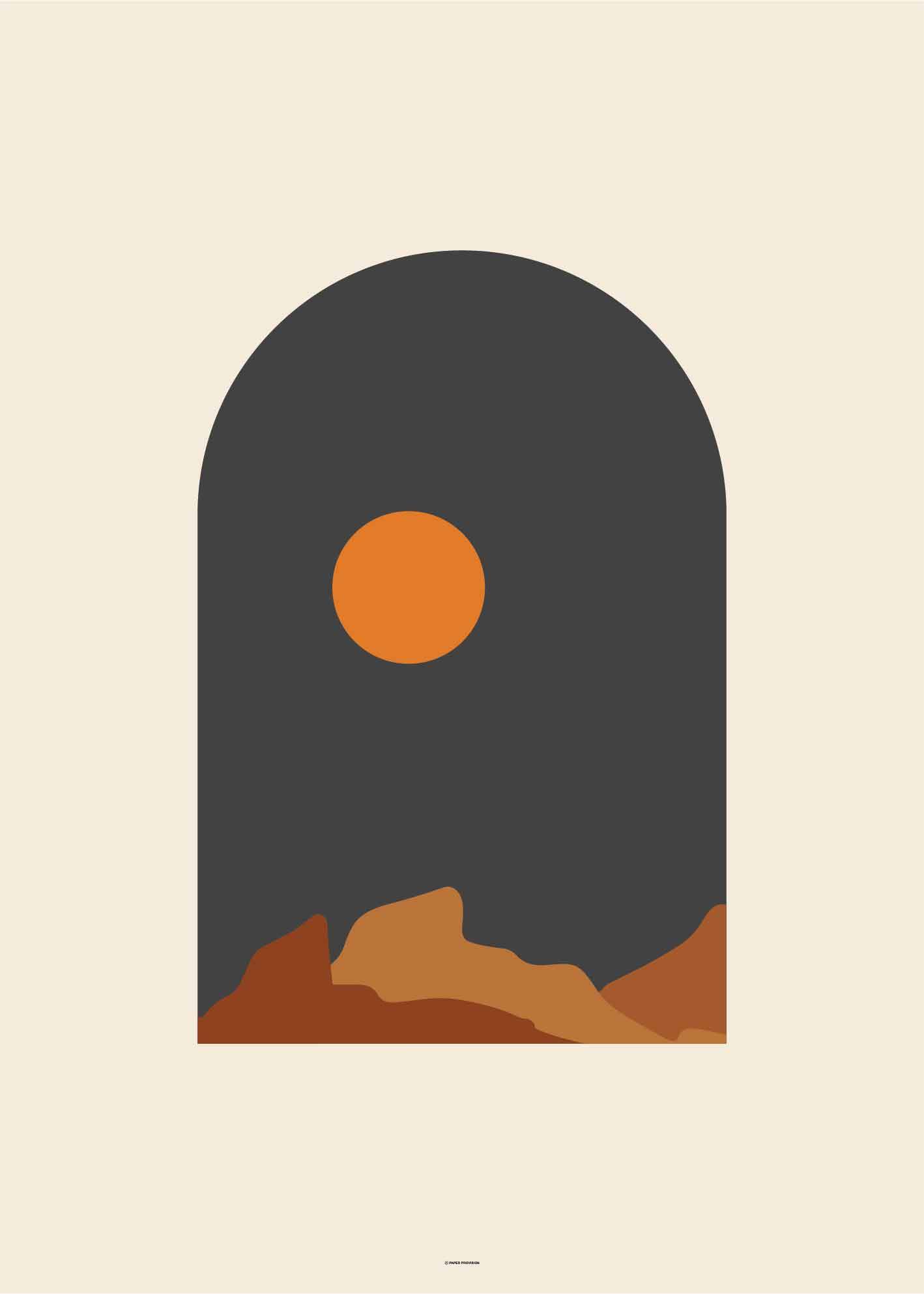 A vibrant Geometric Landscape Window print showcasing intricate geometric patterns and colors, perfect for home decor.