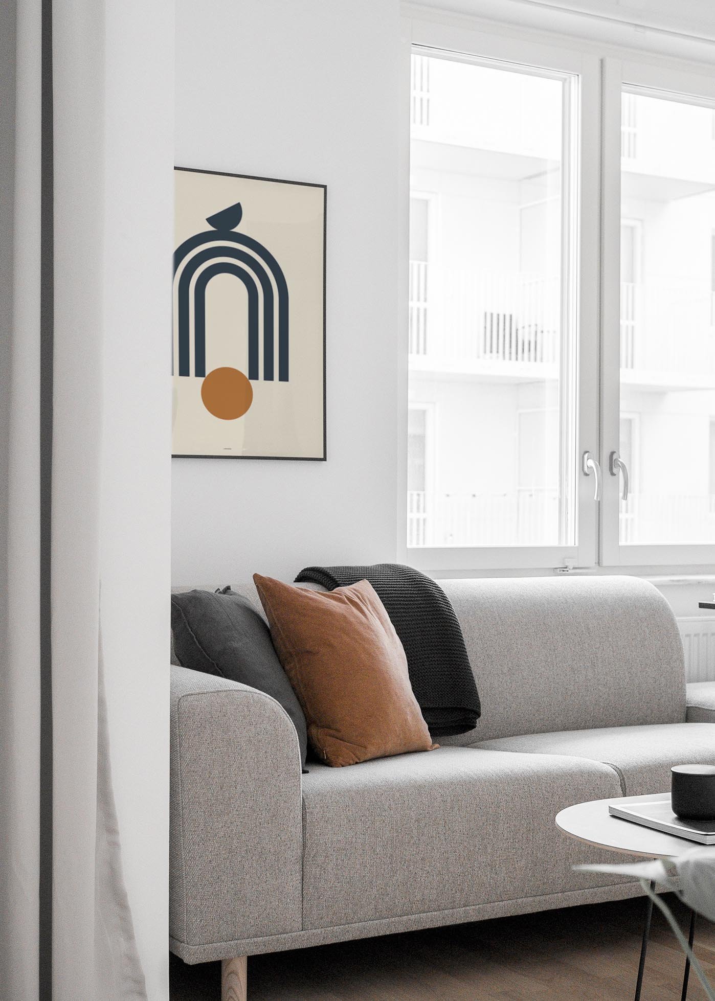 Geometric Rainbow III print featuring vibrant colors and intricate geometric patterns, perfect for home decor.