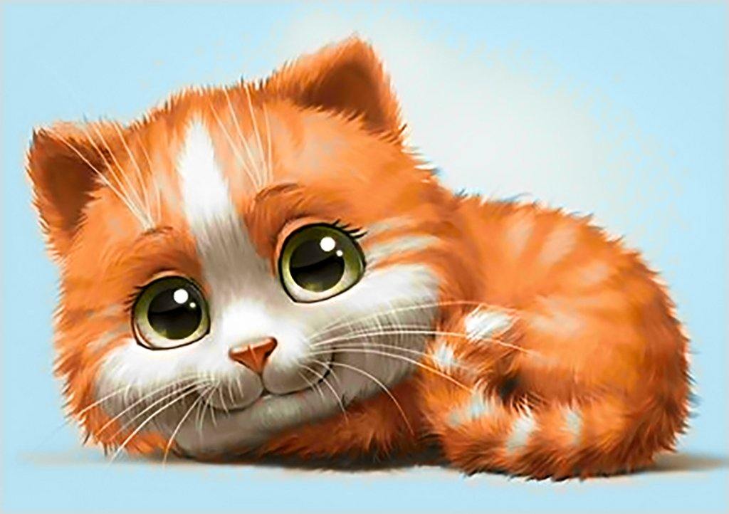 Ginger Cat WD194 Diamond Painting Kit featuring a self-adhesive canvas, square acrylic diamonds, and crafting tools in a beautifully designed package.