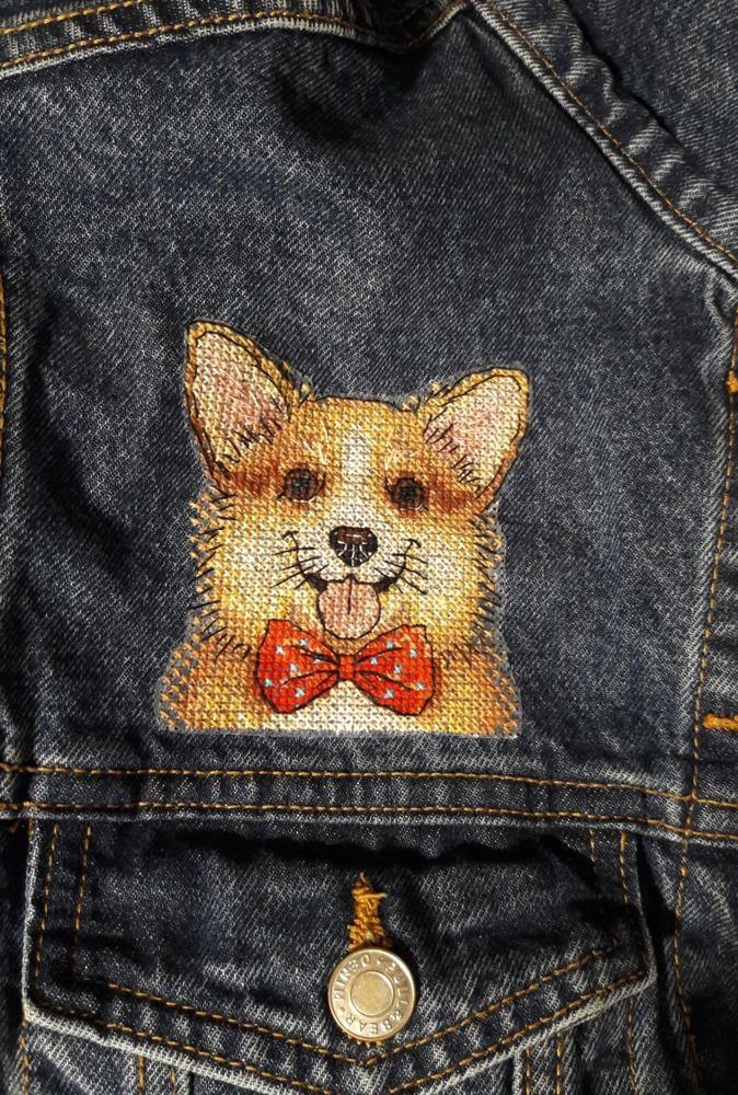 Ginger Gentleman SV-244 Counted Cross-Stitch Kit featuring colorful threads, needle, and soluble canvas.