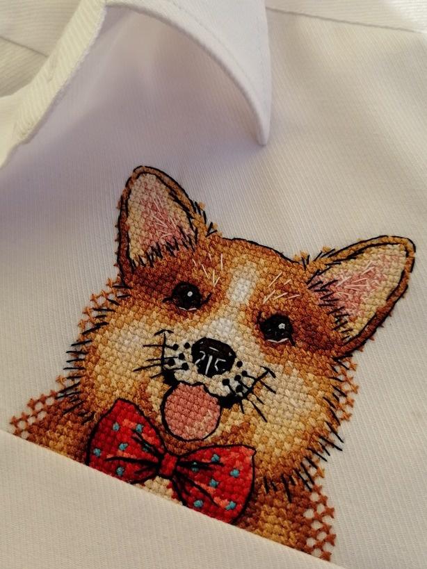 Ginger Gentleman SV-244 Counted Cross-Stitch Kit featuring colorful threads, needle, and soluble canvas.