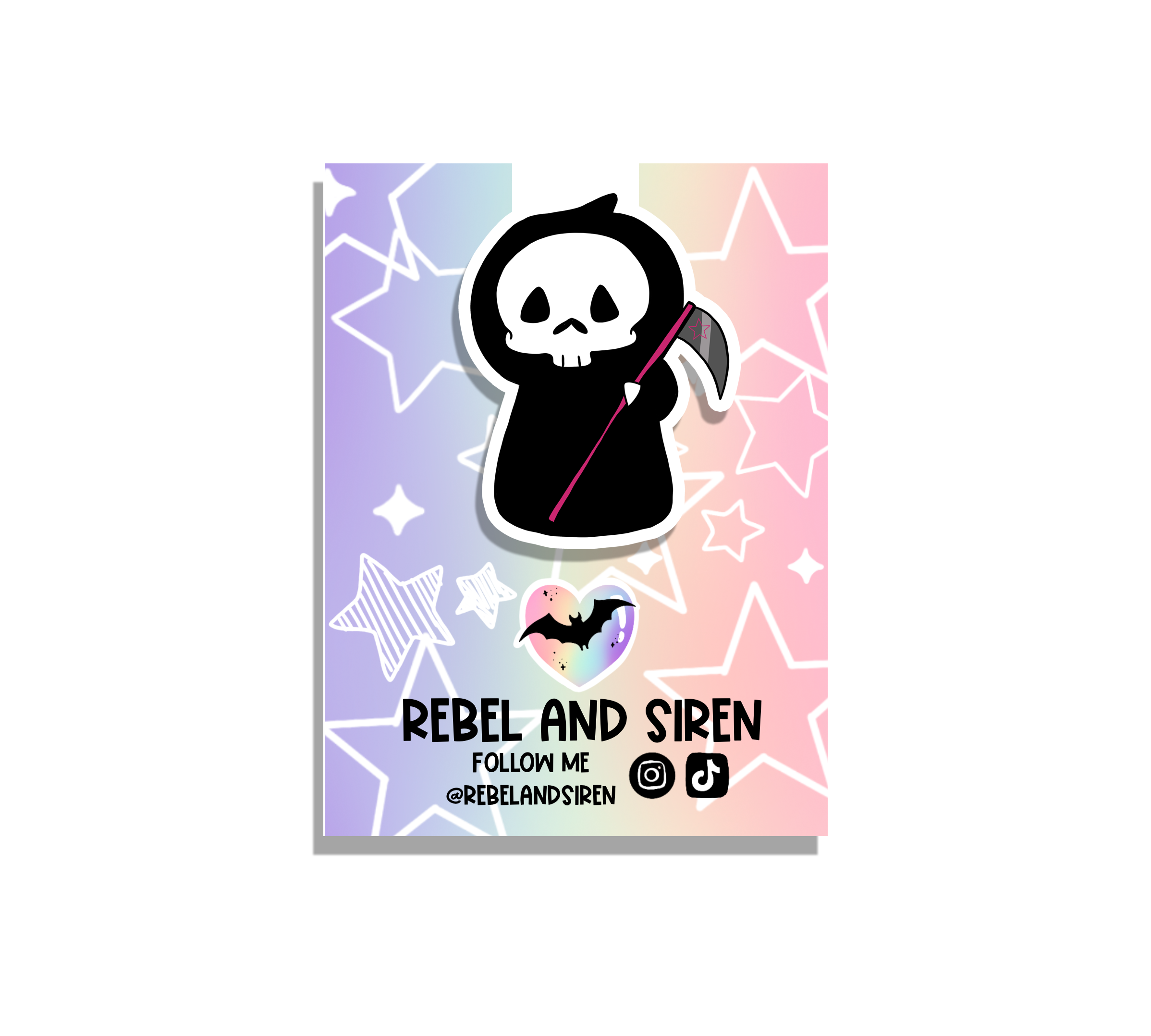 Grim Reaper Magnetic Bookmark featuring a unique design, double-sided, scratch and splash resistant, with strong magnets for secure page holding.