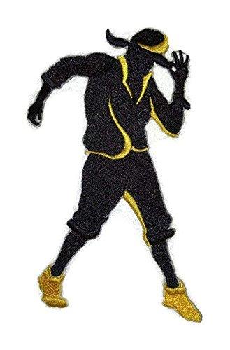 Hip Hop Silhouette embroidered patch, measuring 6 inches by 3.74 inches, showcasing intricate design and vibrant colors on a cotton base.