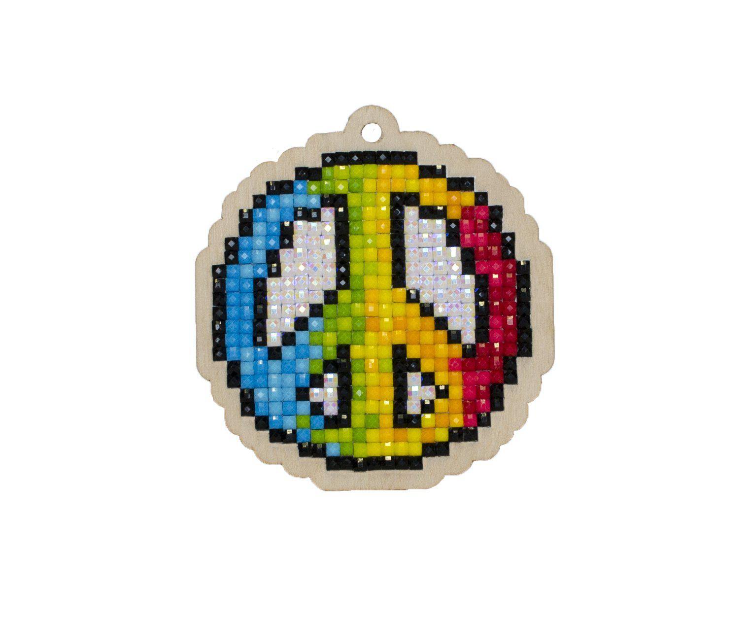 Hippie WWP302 Diamond Painting Kit featuring colorful acrylic rhinestones on a plywood base, ideal for DIY crafting.