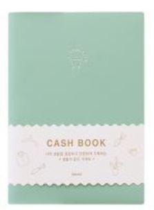 INDIGO SIMPLE CASH BOOK featuring a stylish cover and undated pages for tracking expenses over 12 months.