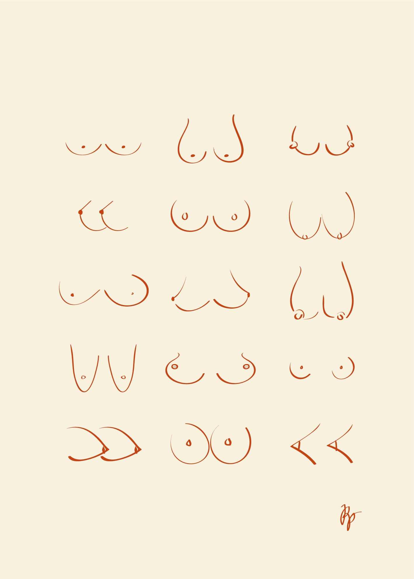 A high-quality printed artwork titled 'Les Seins', showcasing vibrant colors and intricate details, perfect for home decor.