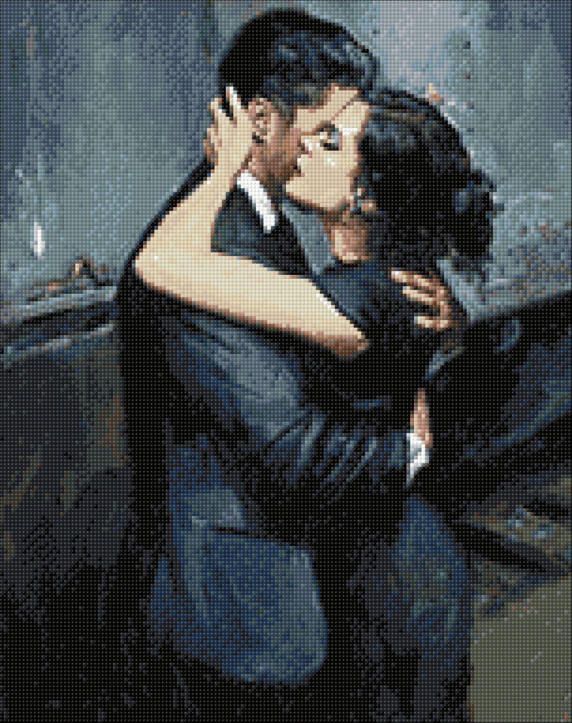 Wizardi Diamond painting kit featuring a self-adhesive canvas, square acrylic diamonds, and crafting tools in designer packaging.