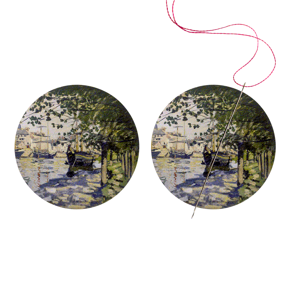 Magnetic double-sided needle holder FLMH-070(W) with strong neodymium magnets, elegantly designed for secure needle fixation.