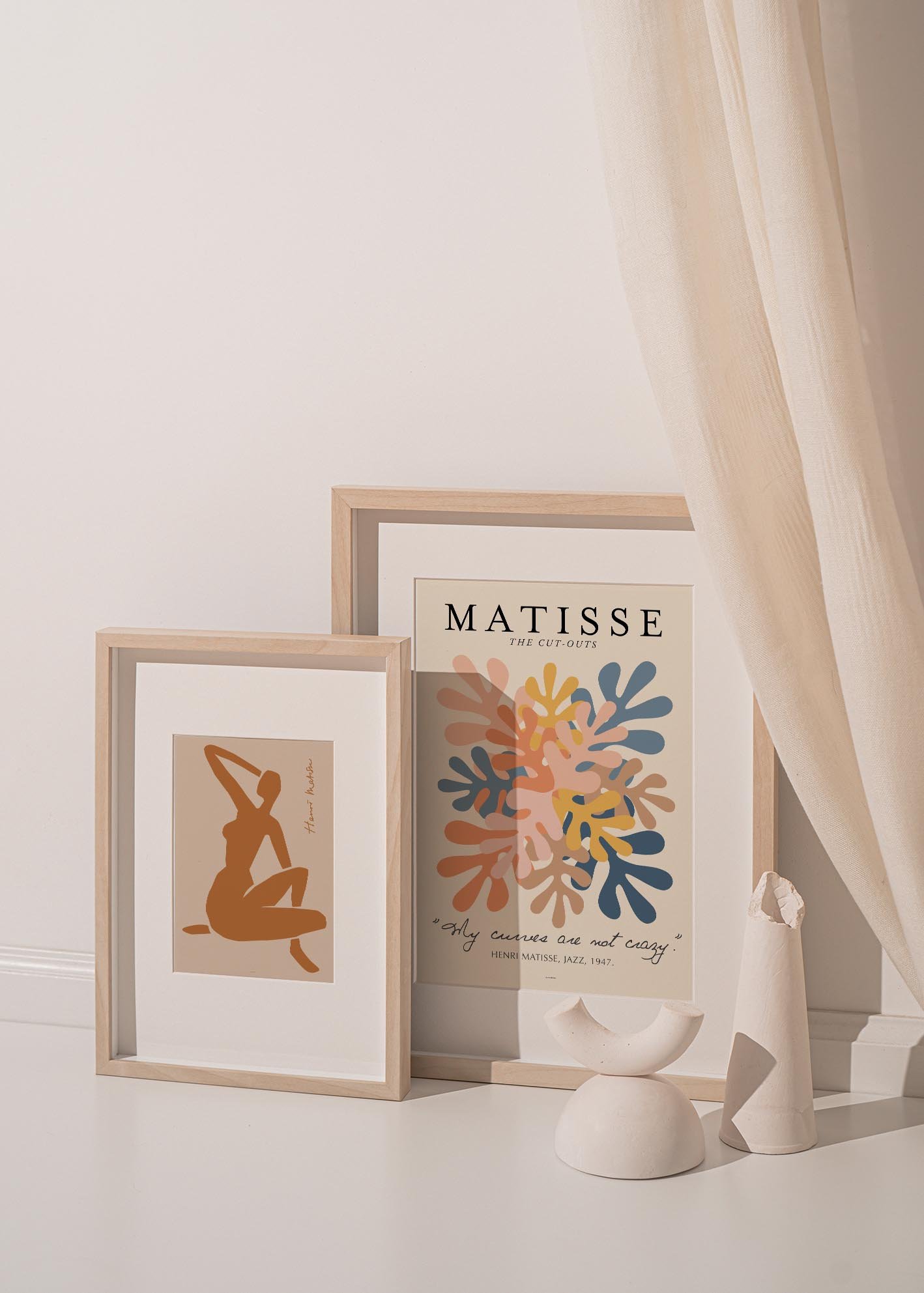 Matisse Cutouts II collection featuring vibrant paper cutouts inspired by Henri Matisse's artistic style, showcasing expressive shapes and colors.