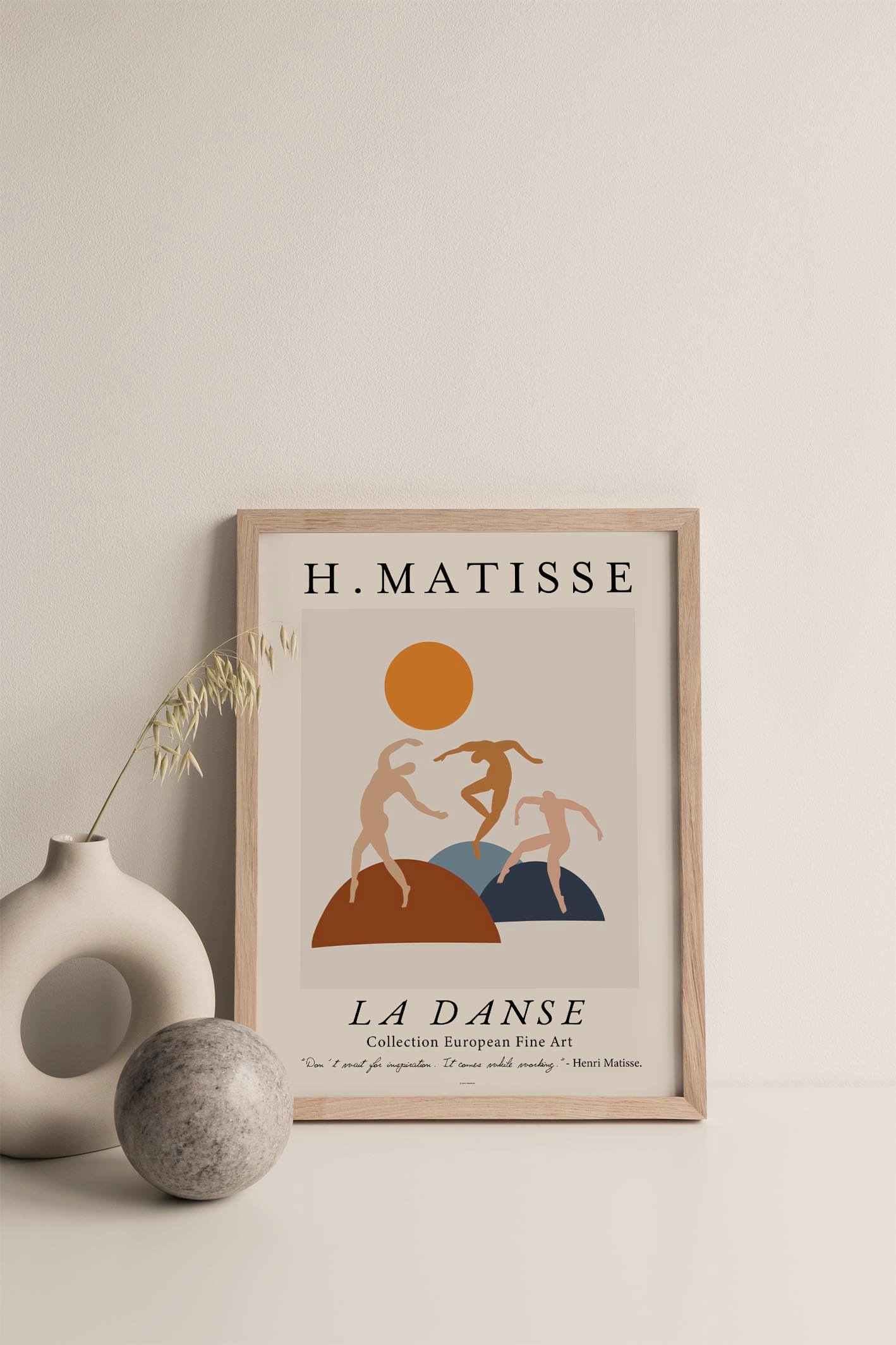 Matisse La Danse II art print featuring vibrant colors and dynamic shapes inspired by Henri Matisse's paper cutouts.
