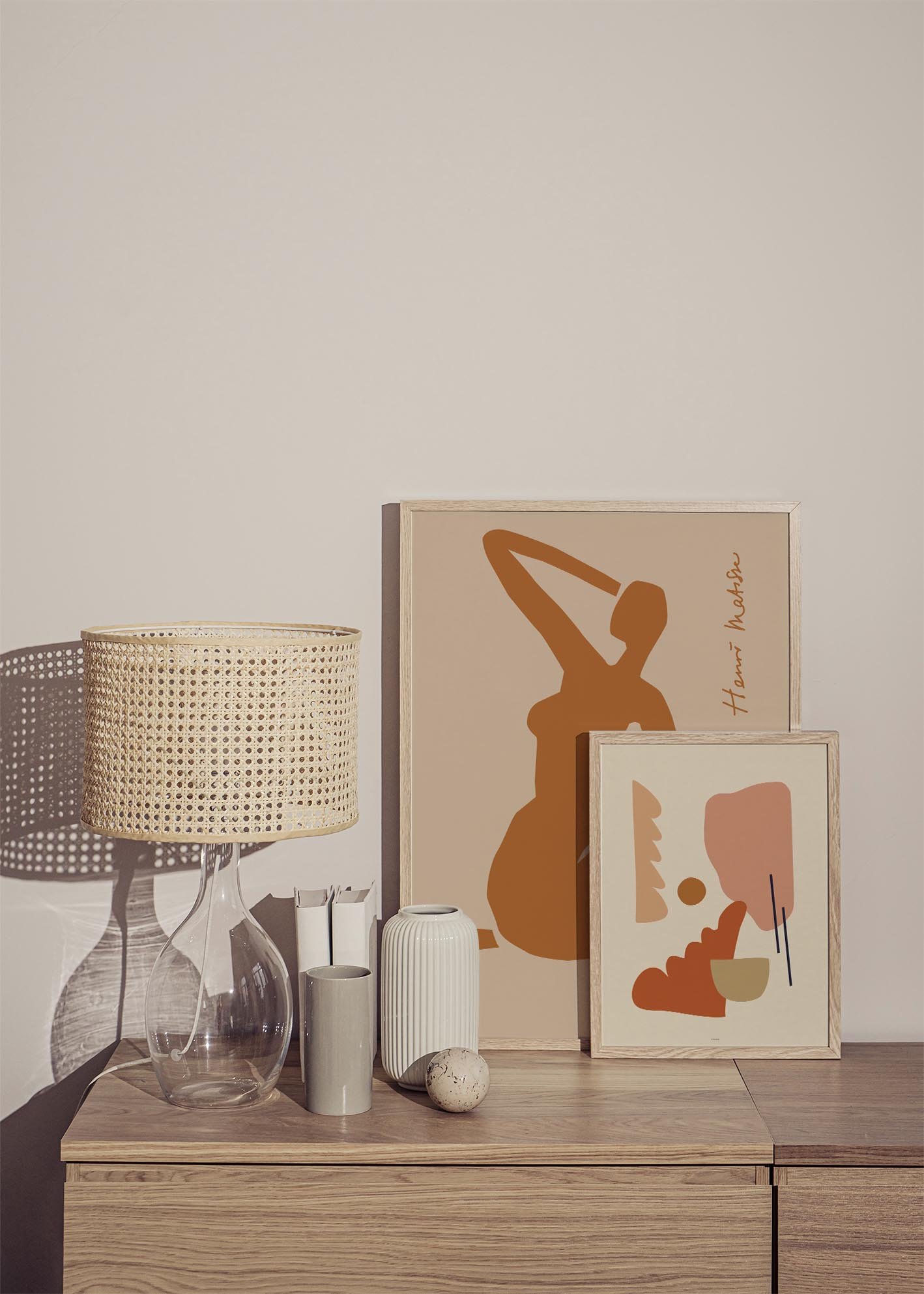 Matisse Terra-Cotta Nude art print featuring vibrant colors and abstract shapes inspired by Henri Matisse's unique artistic style.