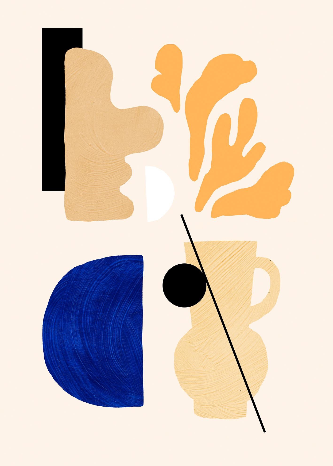 A vibrant Mixed Composition print showcasing intricate details and rich colors, perfect for framing.