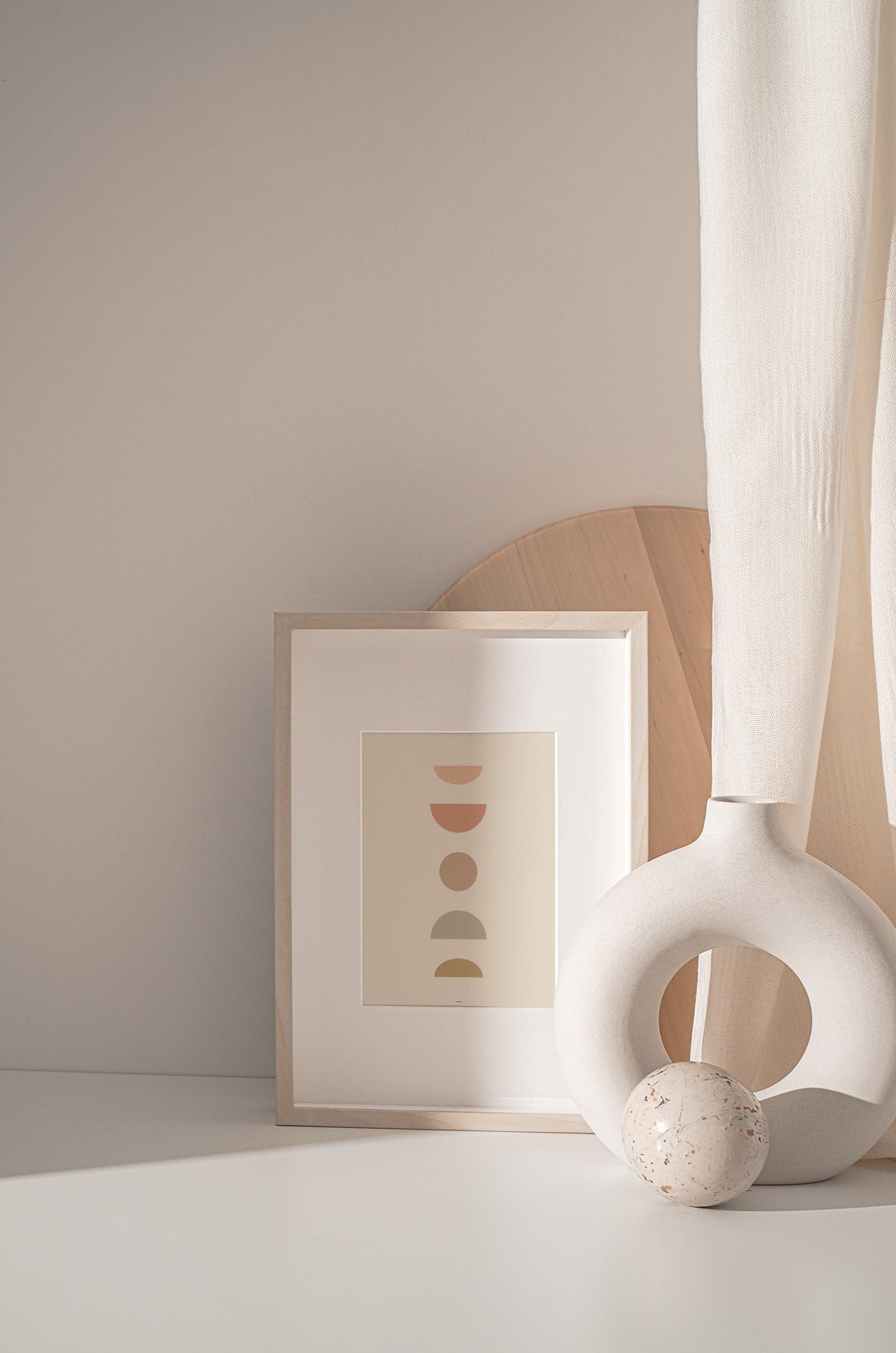 Moon Cycles Boho art print showcasing detailed moon phases in a bohemian style, perfect for home decor.