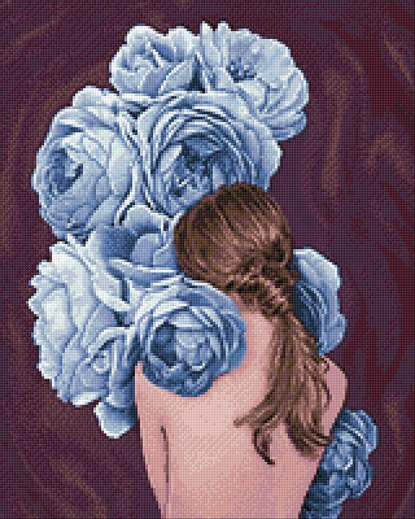 Music of Flowers CS2522 diamond painting kit with colorful square acrylic diamonds and self-adhesive canvas.